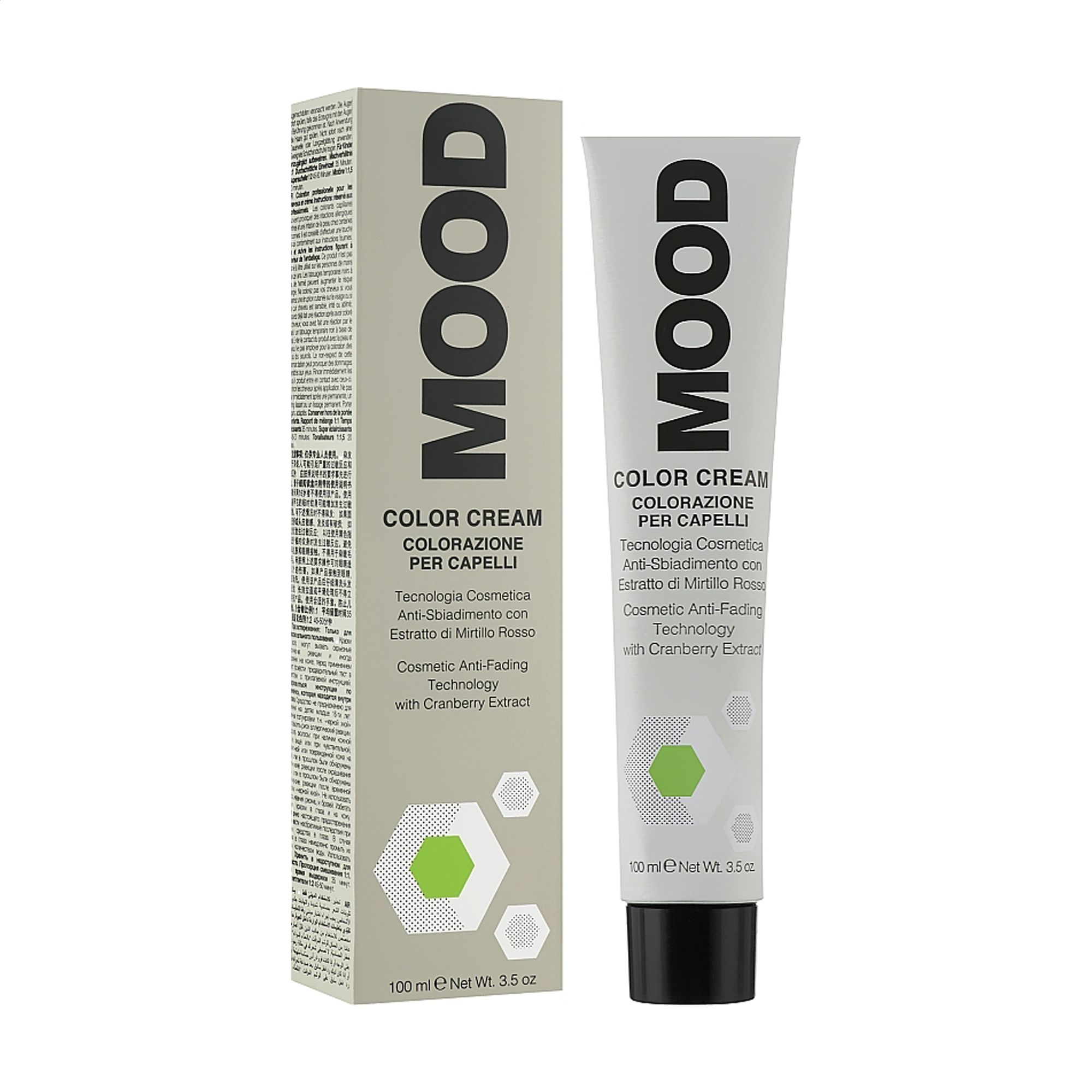 Перманентна крем-фарба для волосся Mood Color Cream 9.04 Extra Light Blonde Amber, 100 мл